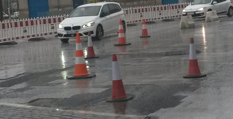 Desperfectos en La Marina de A Coruña