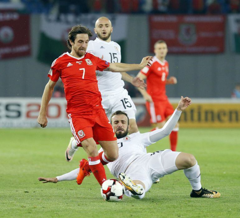 Momento del partido entre Georgia y Gales 