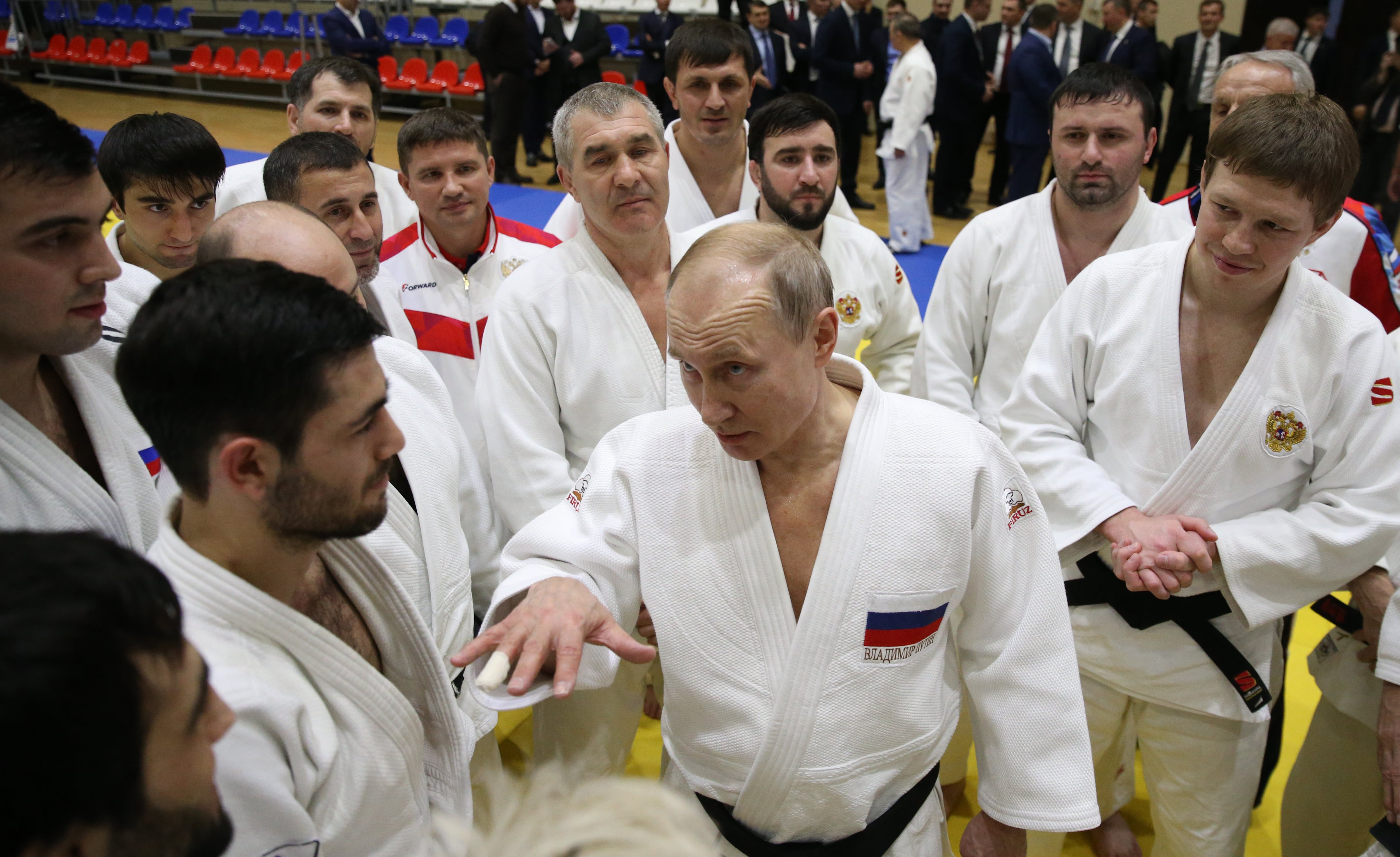 Putin durante una exhibición de judo en Sochi