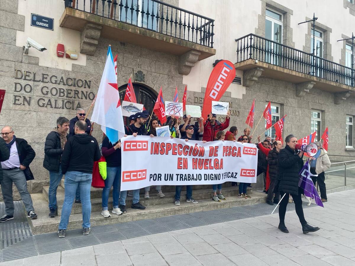 Los inspectores de pesca de Galicia se manifiestan para ser reconocidos trabajadores de riesgo