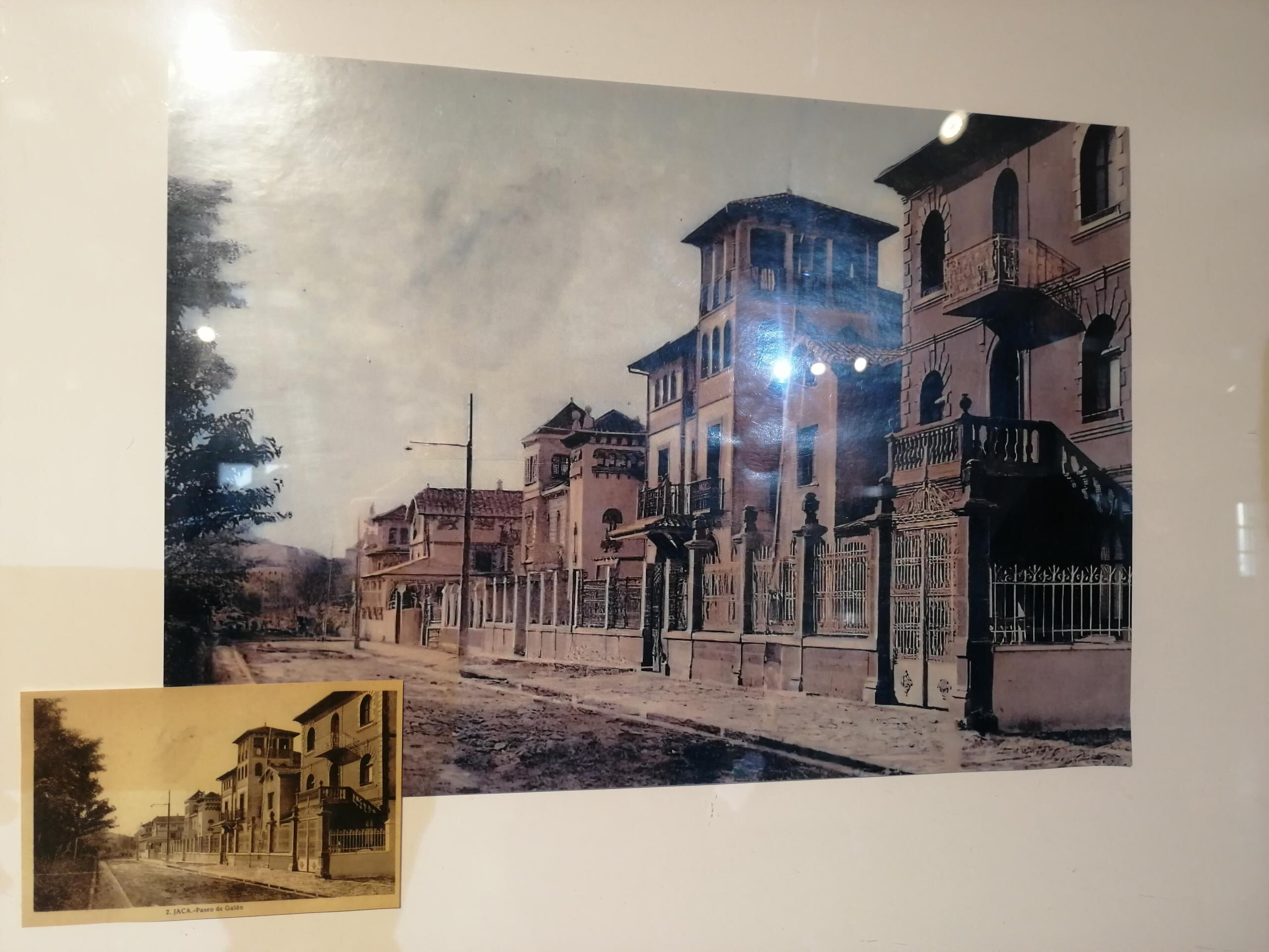 La primera Comisaría de Jaca se ubicaba en lo que hoy se llama paseo de la Constitución. Imagen de la Asociación Cultural Jacetana