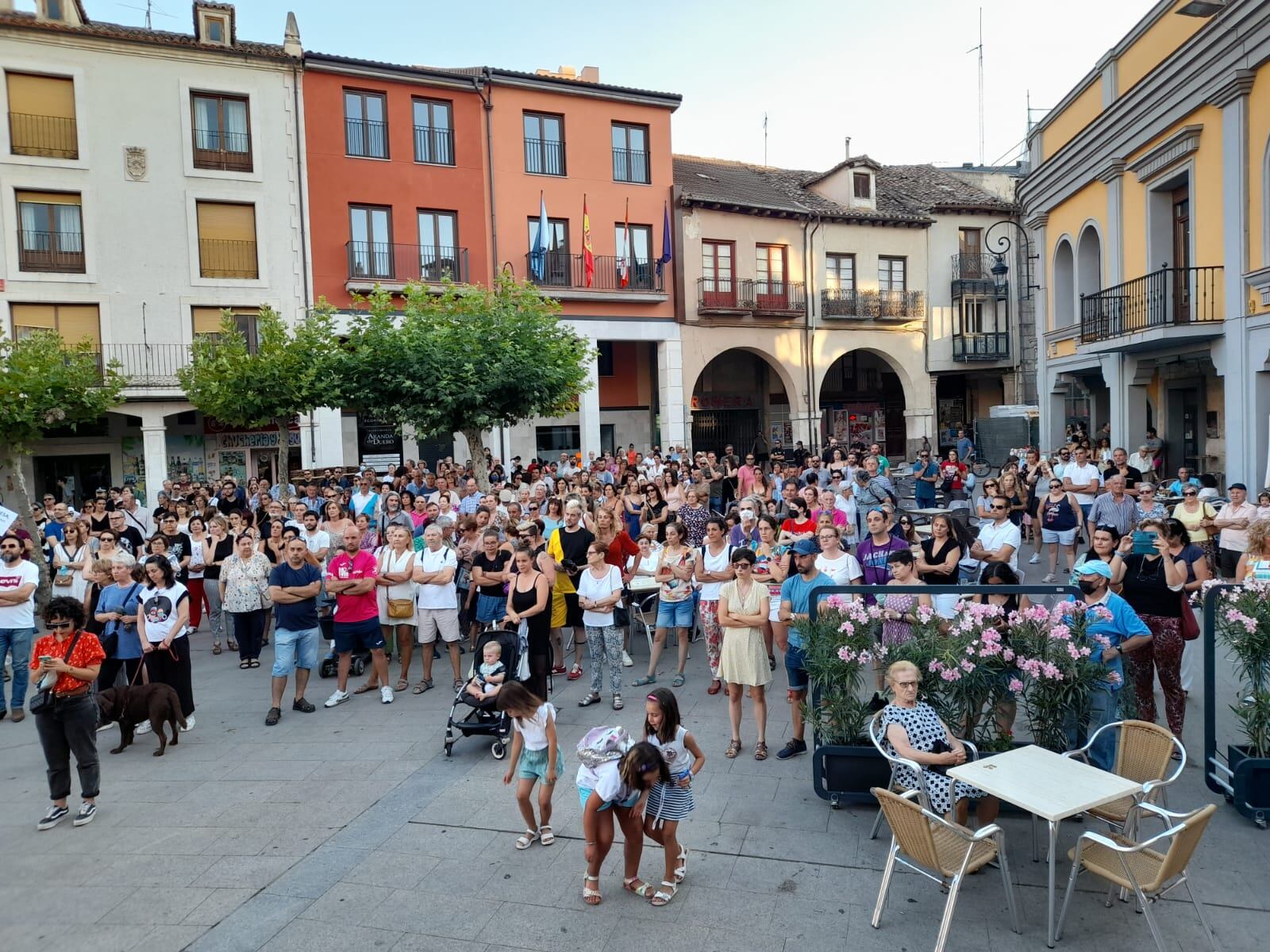 Imagen de la protesta de los bomberos de Aranda