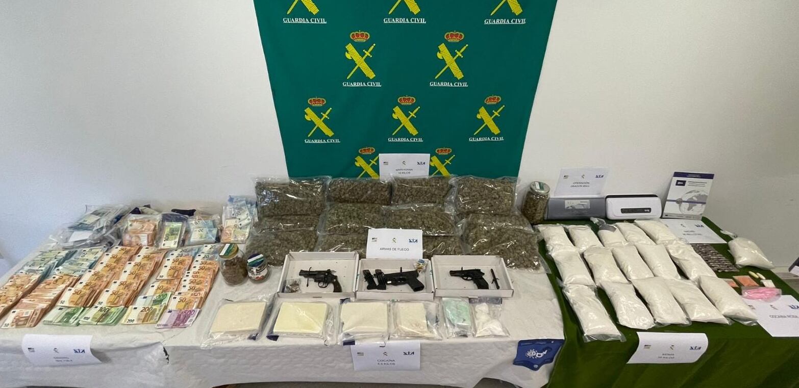 Imagen de la Guardia Civil del material intervenido