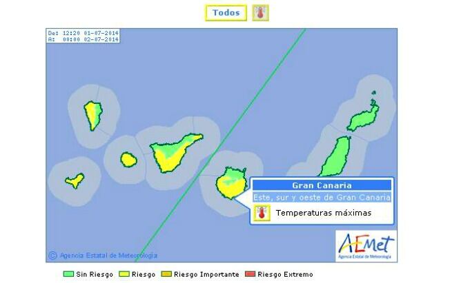 Predicción de la AEMET para el 1 y 2 de julio
