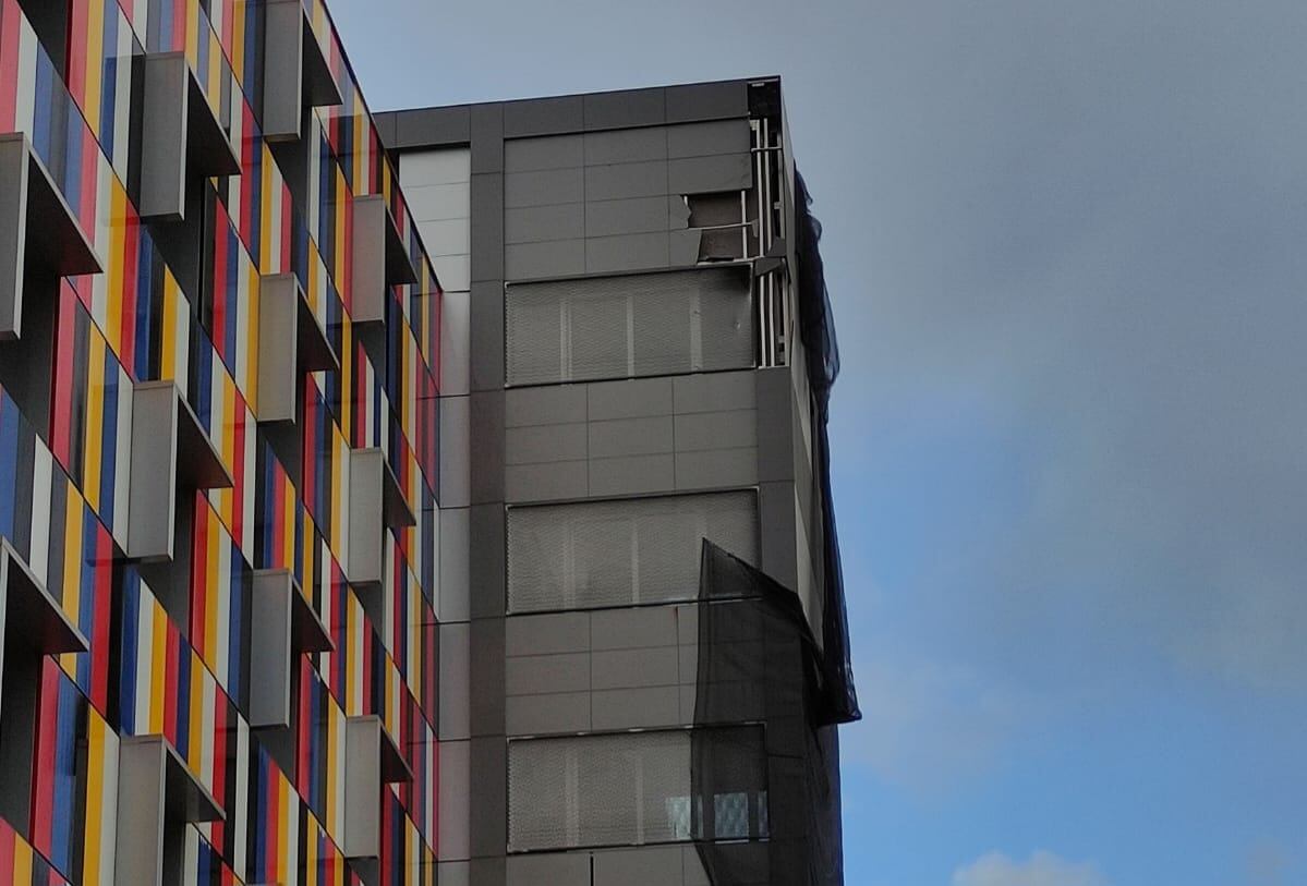 Temporal de lluvia y viento en Córdoba.