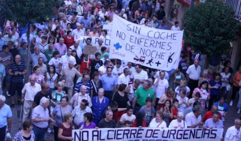 Leganés ya se ha manifestado en otras ocasiones por la Sanidad Pública, como en esta concentración contra el cierre de urgencias nocturnas en La Fortuna