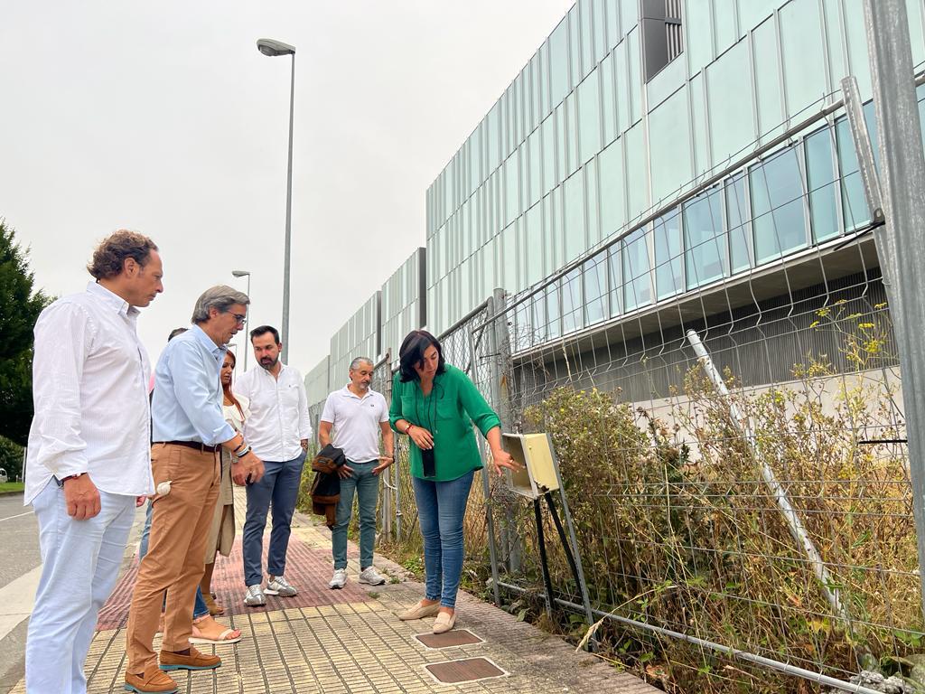 Concejales del PP de Lugo en la parcela del Auditorio de Magoi