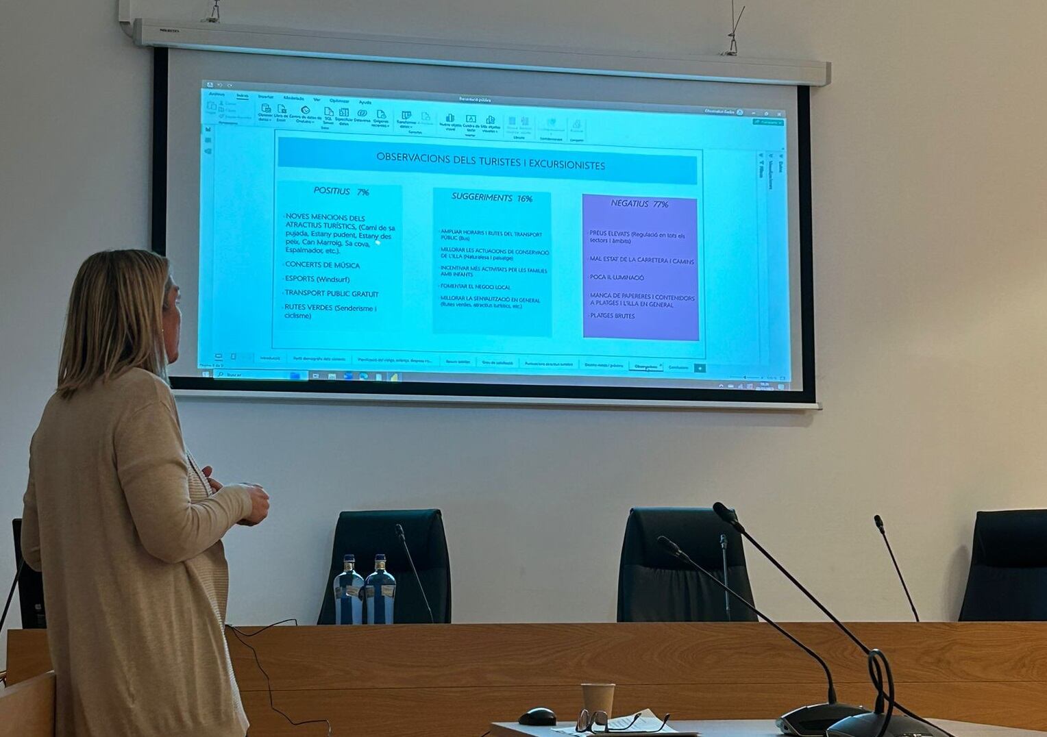 Un momento durante la presentación de la Encuesta