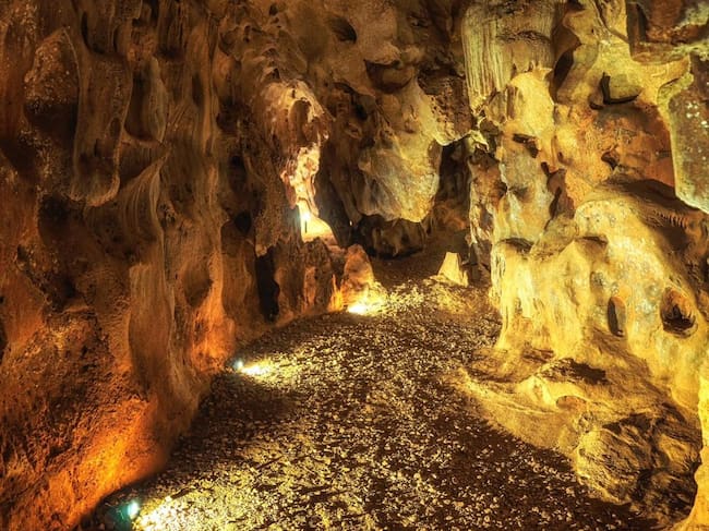 Interior de la cavidad ubicada en Rincón de la Victoria (Málaga)