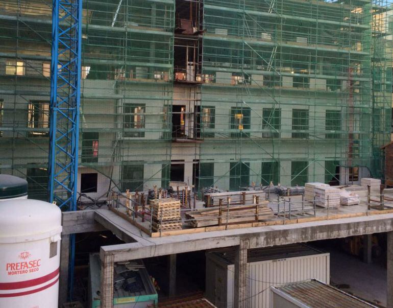 La estructura del edificio de Ordoño ya está finalizada