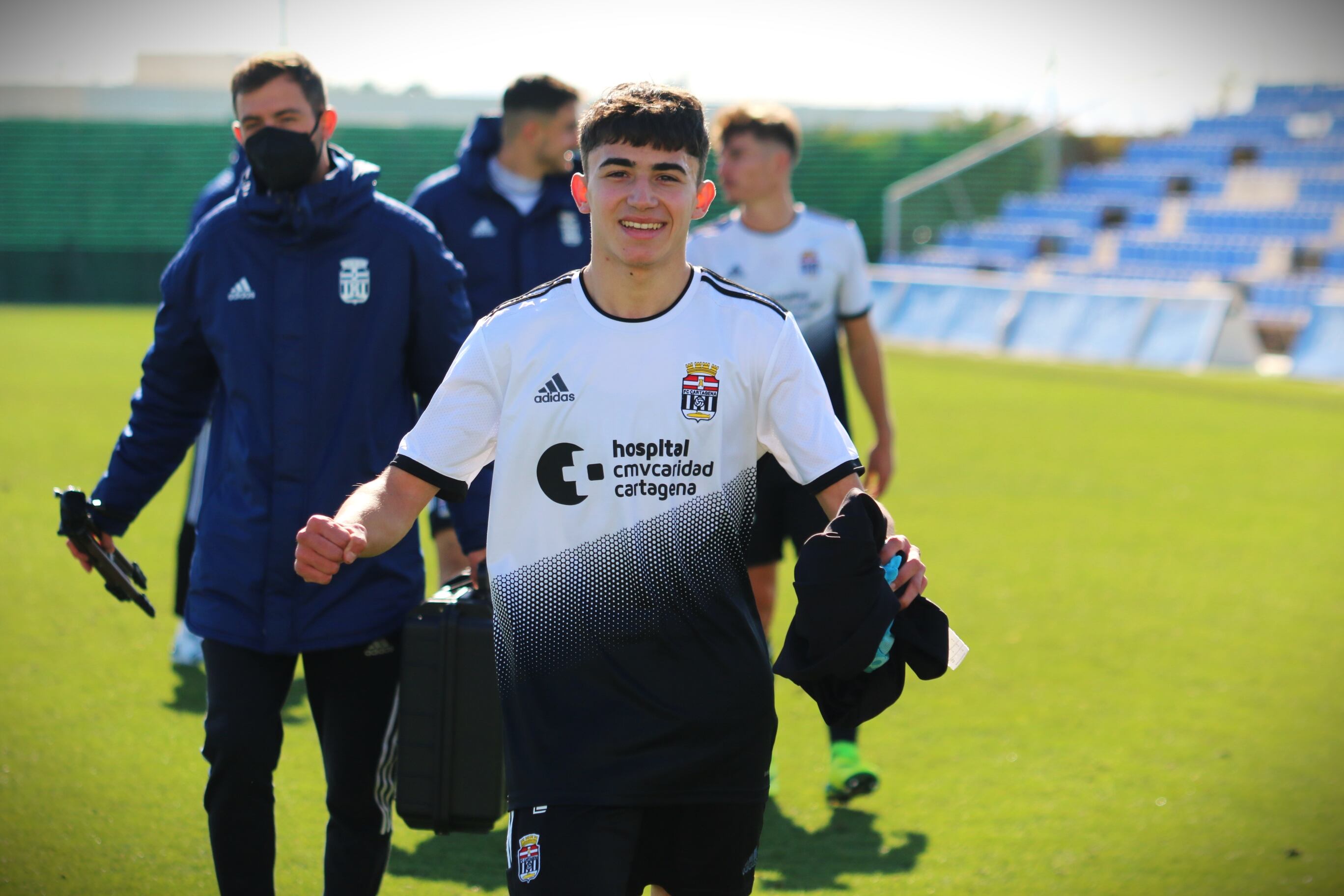 Adrián Sanmartín tras debutar con el FC Cartagena B este mes de enero