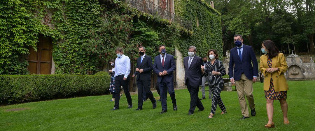 Visita institucional a los jardines de Meirás