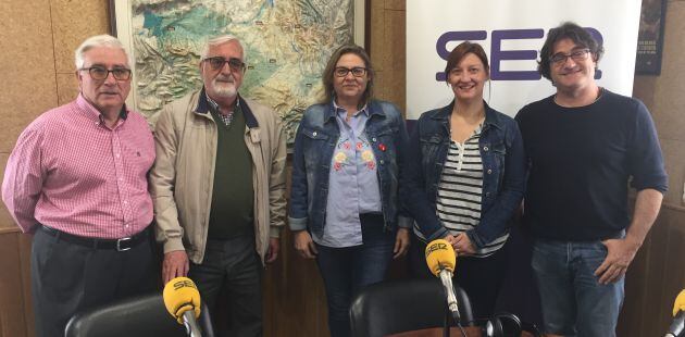 Emilio López, José Luis Muñoz, Carmen Izquierdo, Trini Saiz y Paco Auñón, director de Hoy por Hoy Cuenca.