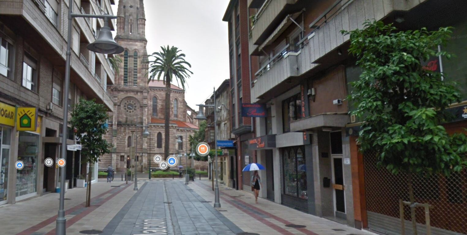 Vista de la calle Consolación donde se encuentra el restaurante objeto de la inspección.