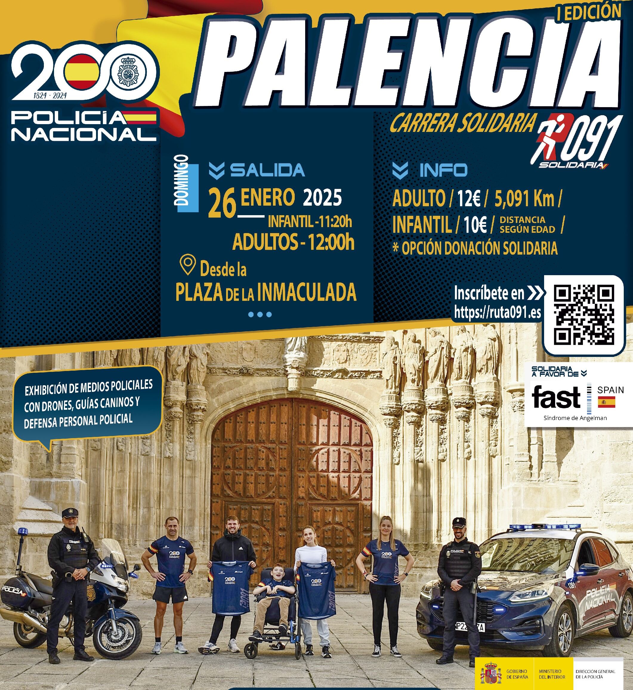 Primera edición de la carrera "Ruta 091" de la Policía Nacional en Palencia