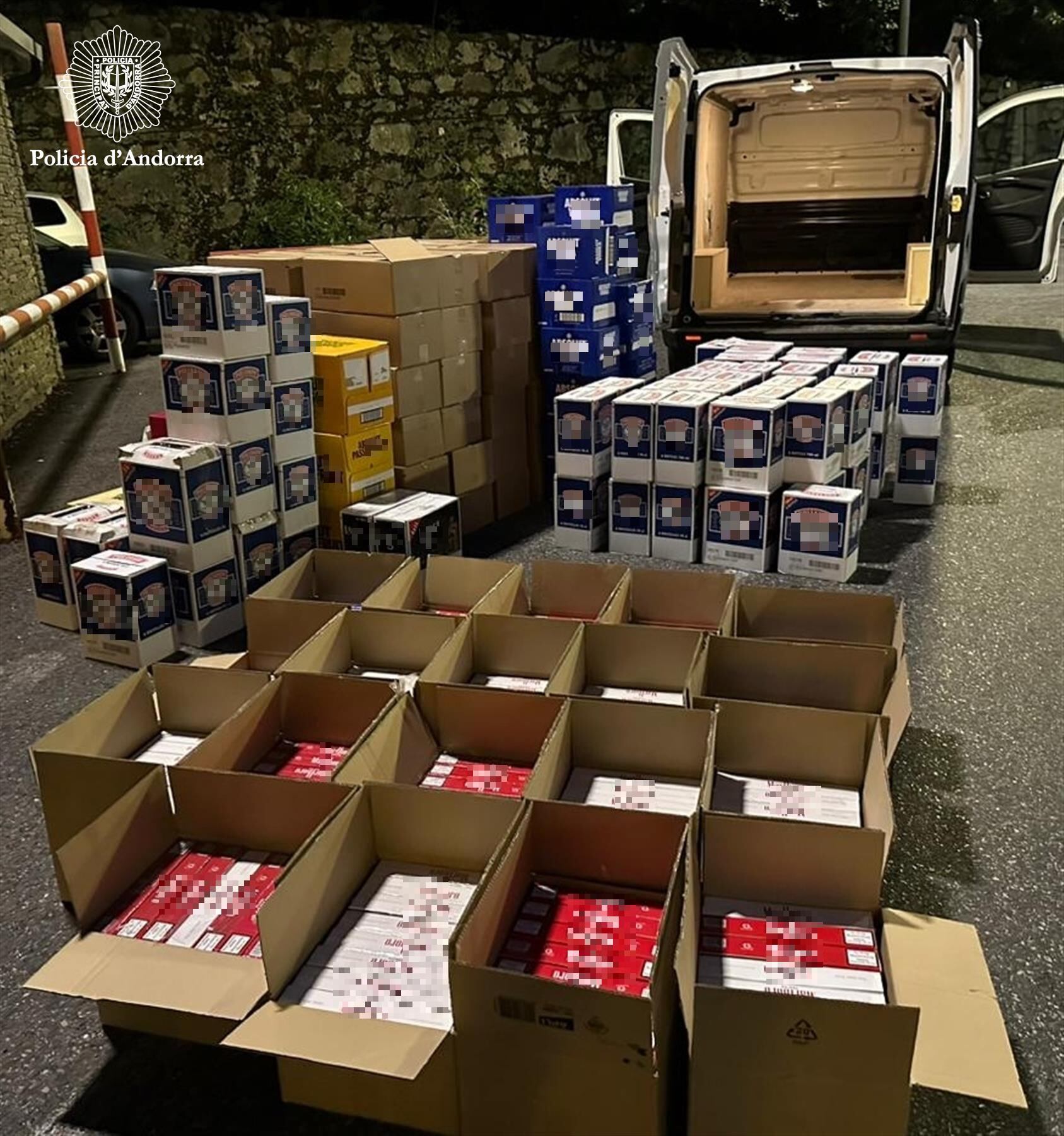 El carregament requisat per la policia