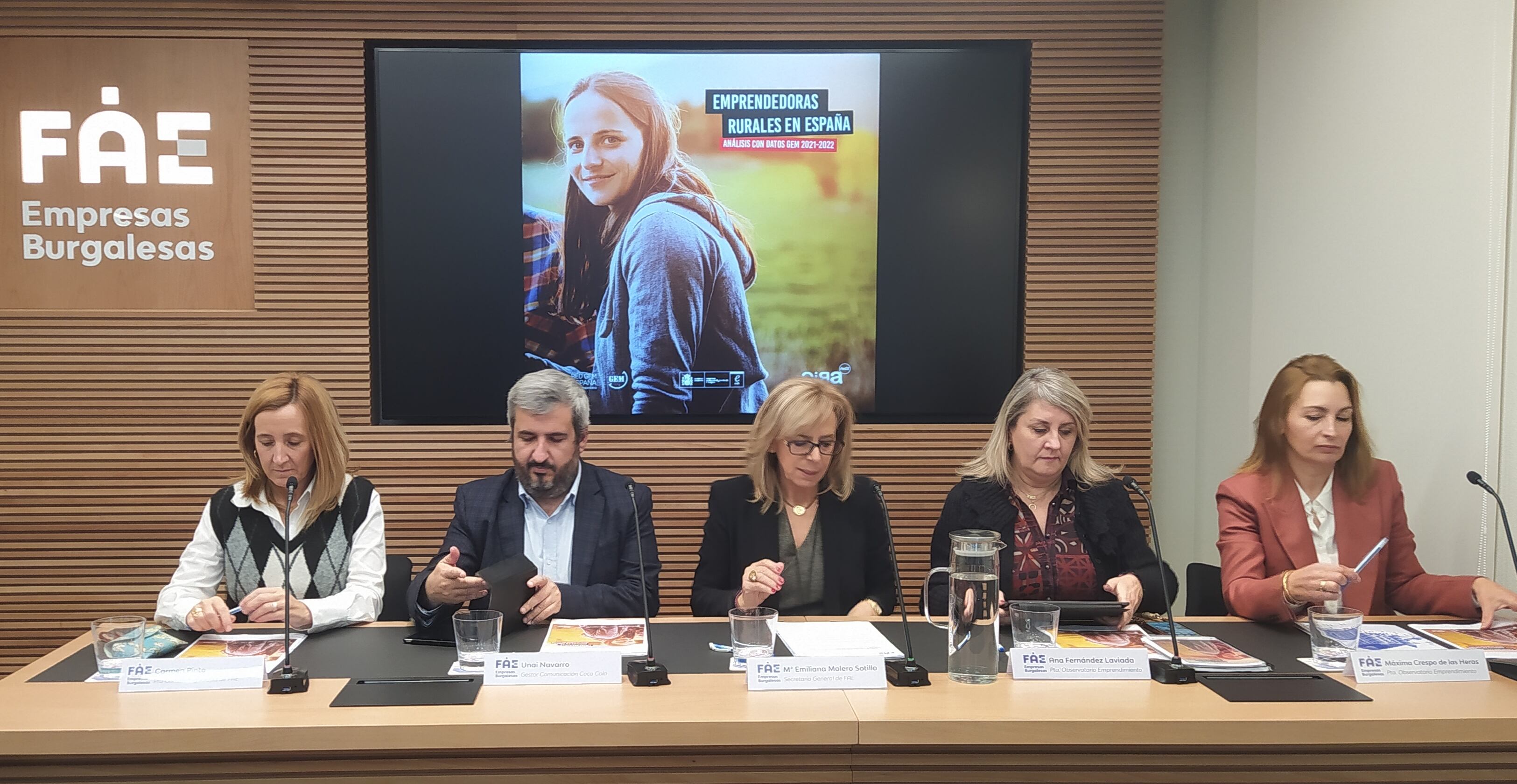 Presentación del estudio sobre emprendimiento femenino en la sede de la patronal burgalesa FAE