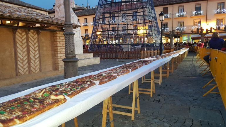 Imagen del roscón que todos los años se puede degustar en la Plaza Mayor