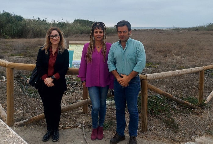 Un momento de la visita a la zona