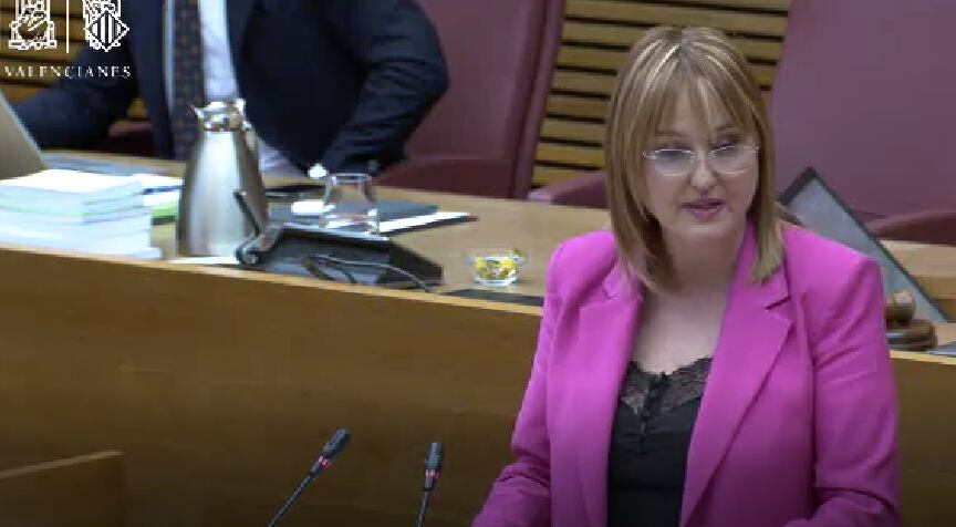 Xelo Angulo en su intervención en Les Corts