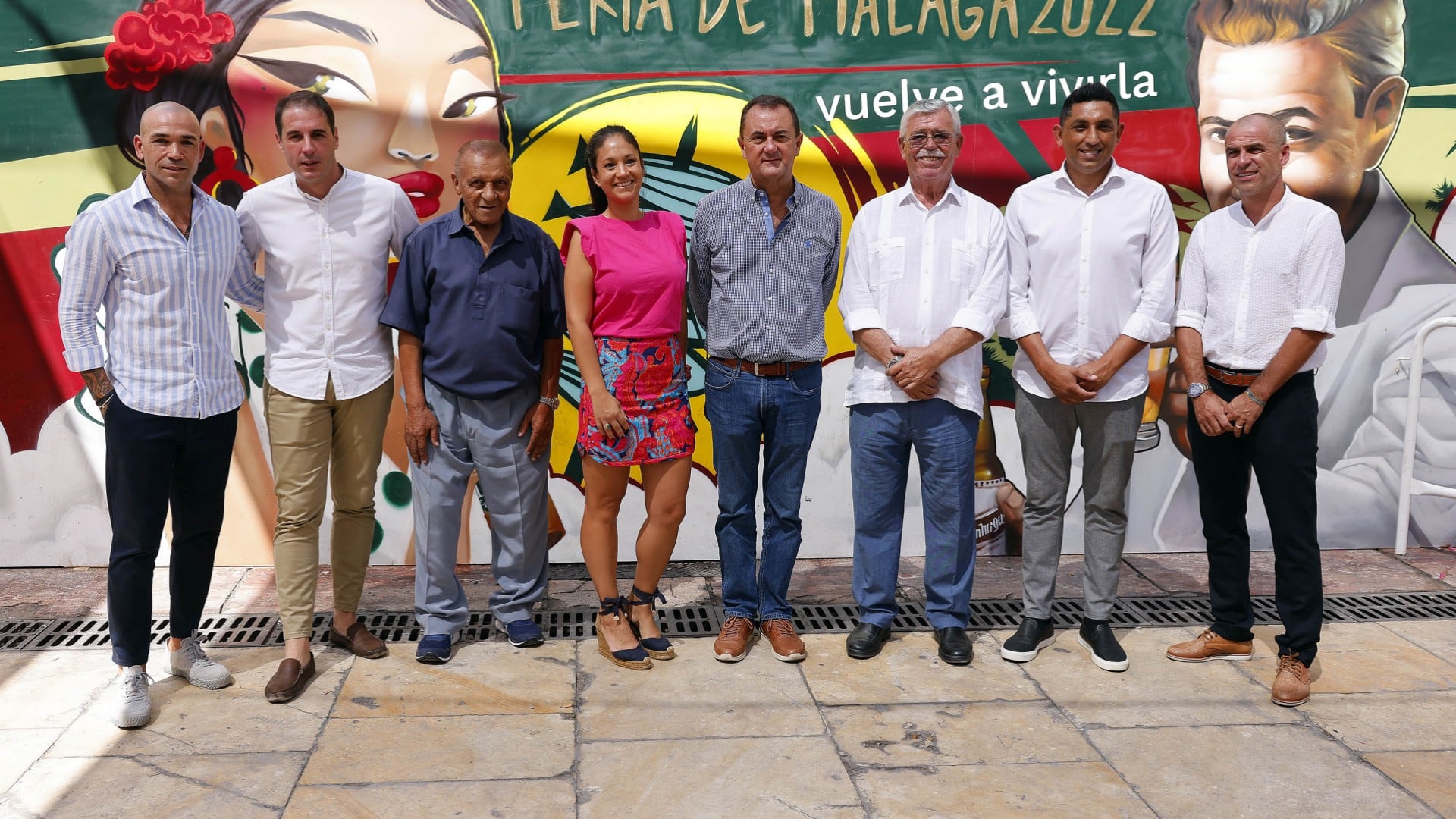 La expedición del Málaga en la Feria del Centro