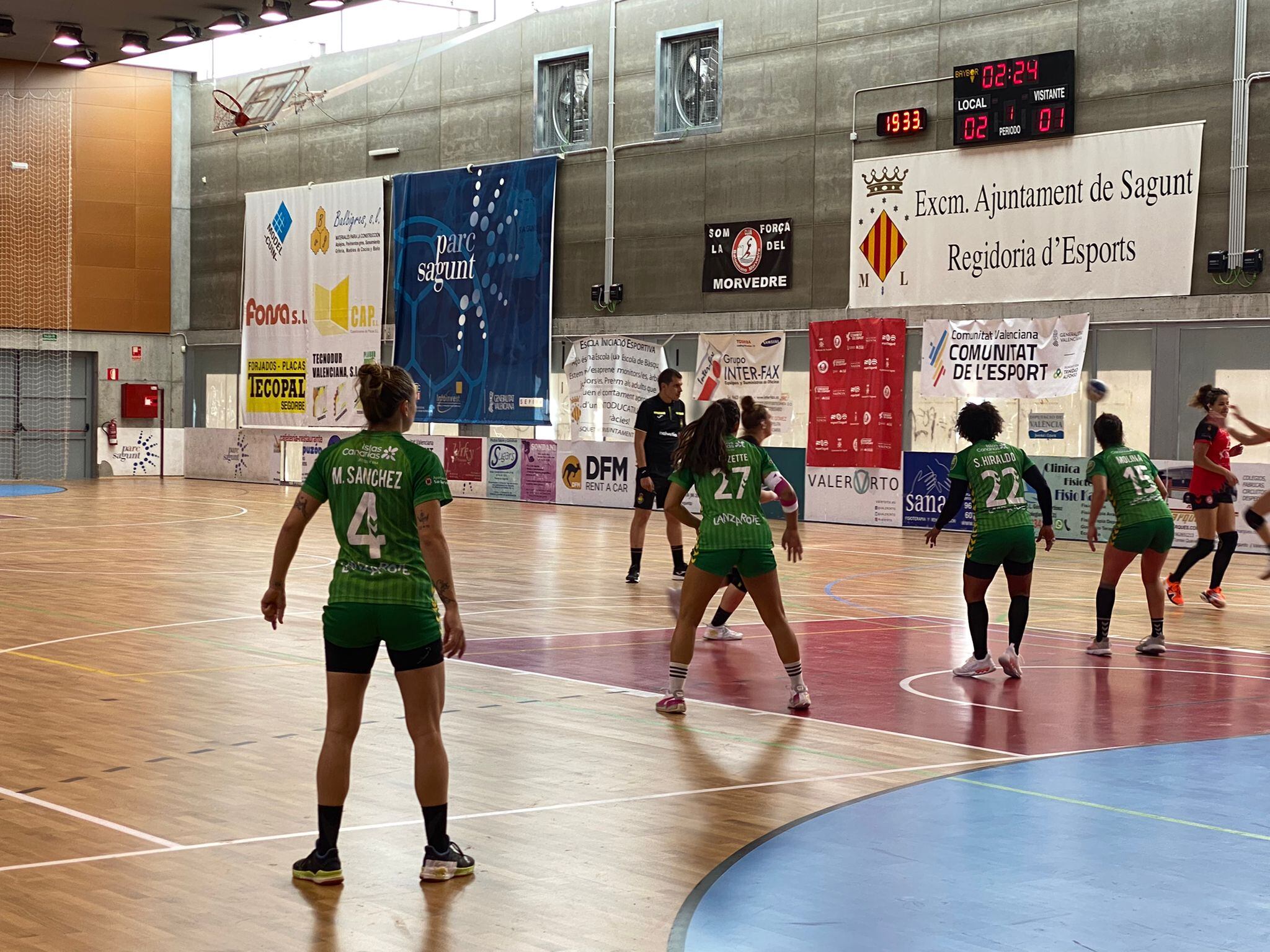 Las jugadoras lanzaroteñas en Sagunto.