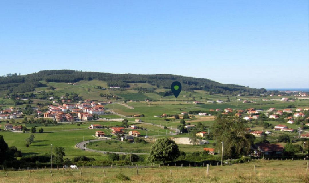 Localidad de San Miguel de Meruelo donde se construirán las primeras viviendas colaborativas de Cantabria.