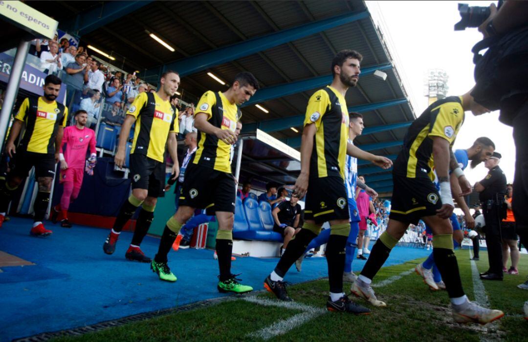 Los jugadores del Hércules, en El Toralin