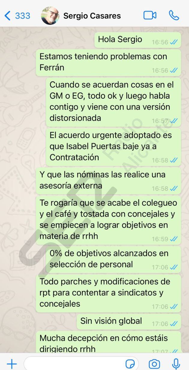 Conversación entre Lorenzo y Sergio Casares, Coordinador Jefe de Recursos Humanos