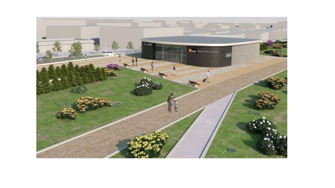 Infografia amb la nova estació de Sant Andreu Comtal