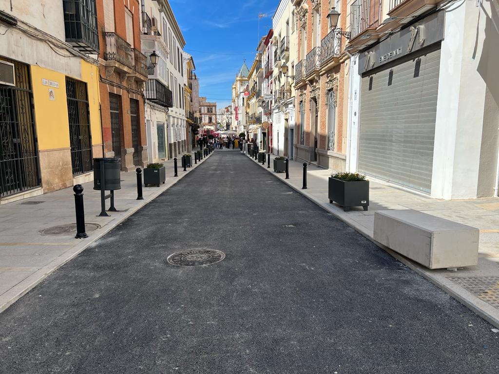 Calle Virgen de los Remedios de Ronda tras su remodelación esta semana