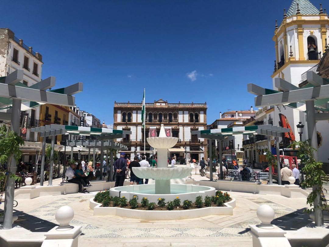 Imagen de la plaza del Socorro tras su restauración