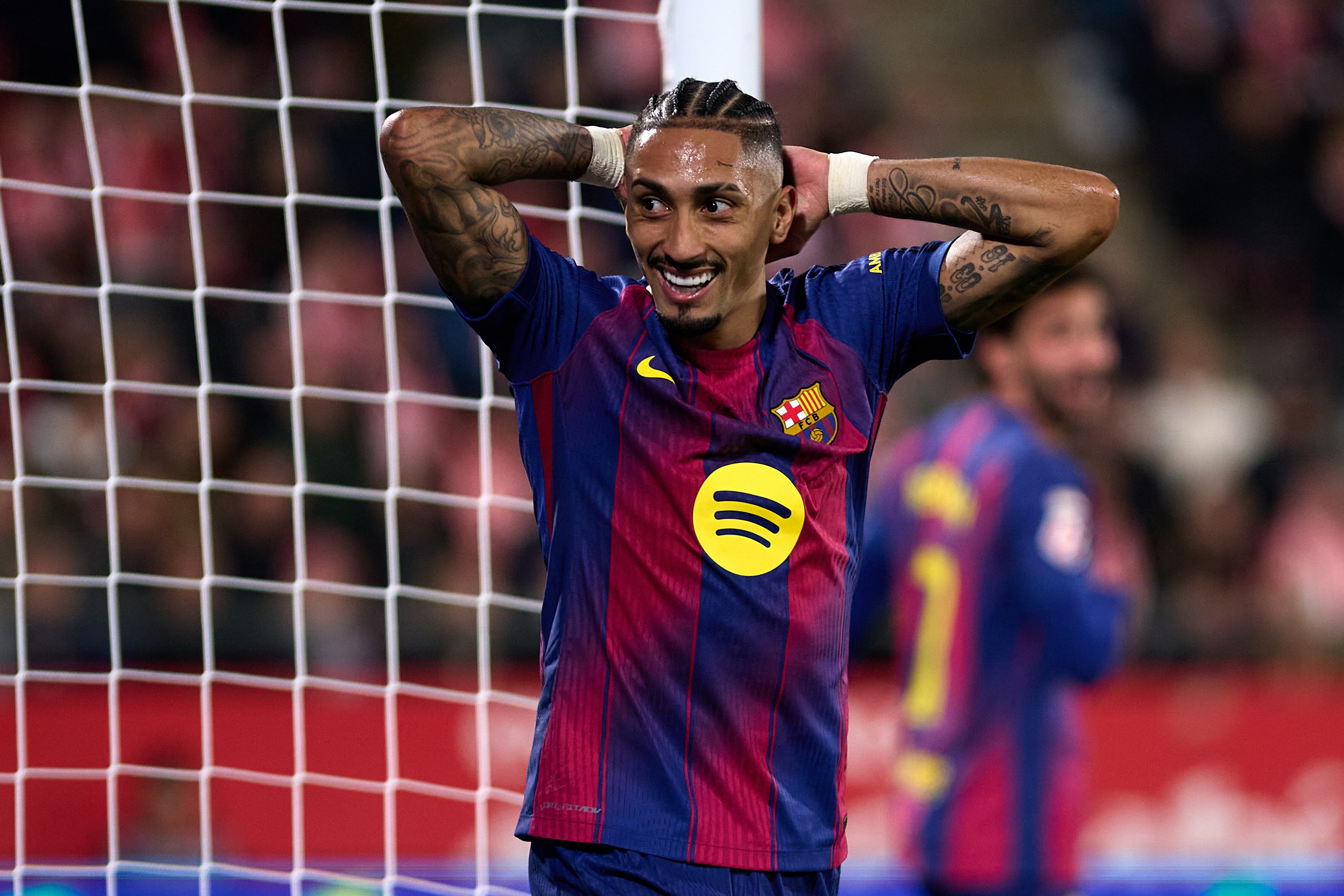 Raphinha, en el Girona-FC Barcelona de LaLiga disputado en Montilivi