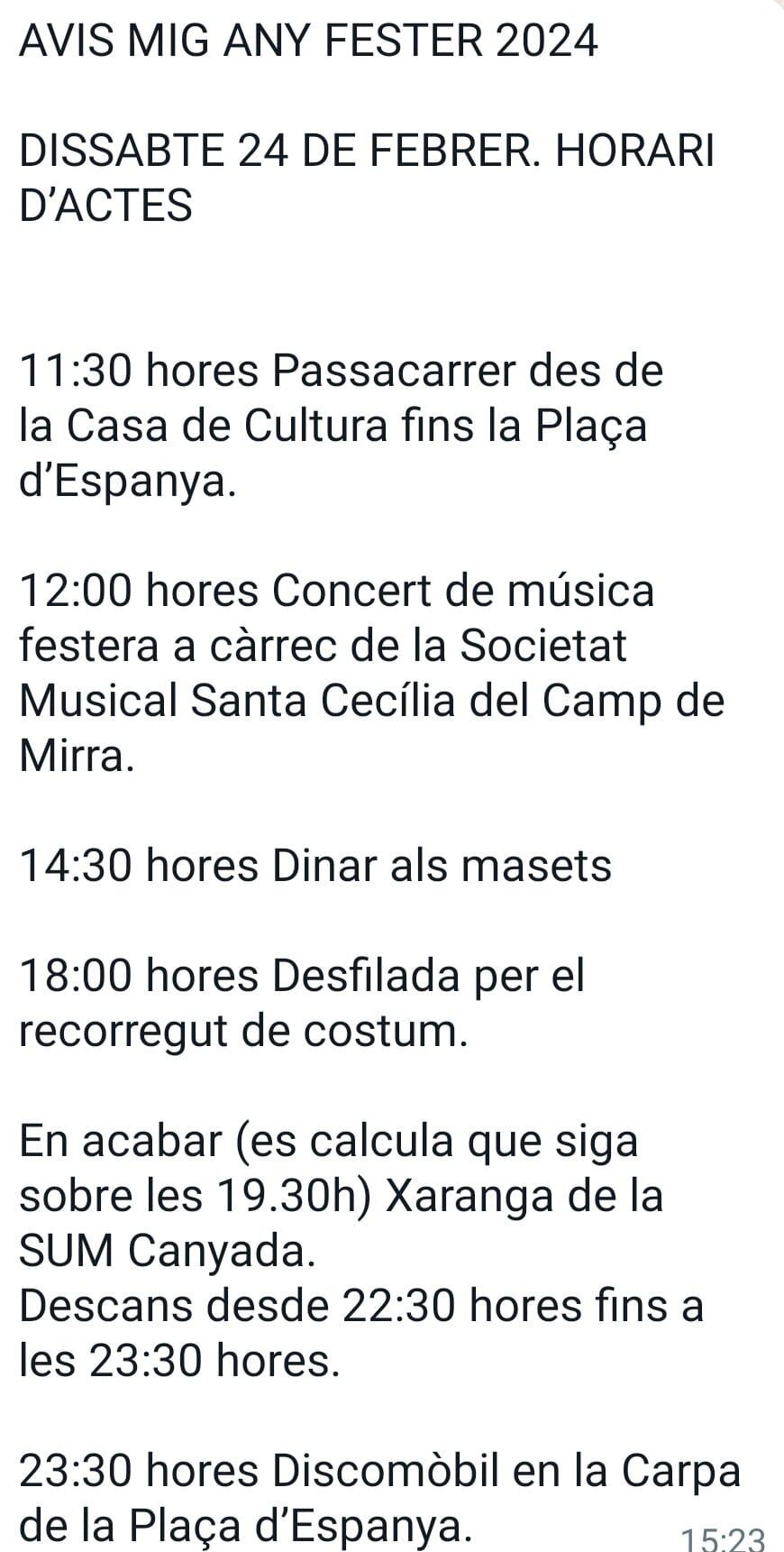 Programa de actos