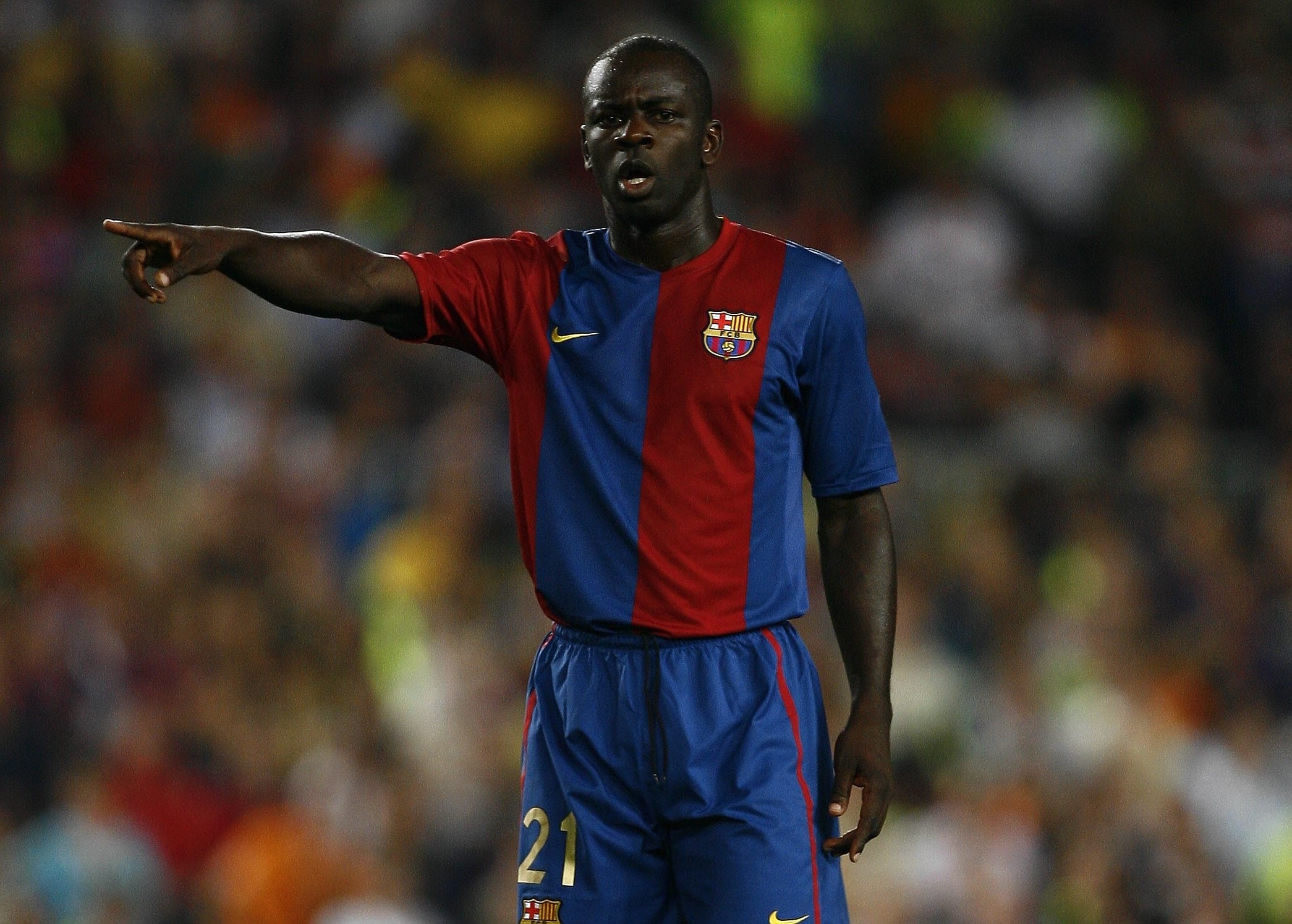 Lilian Thuram, durante su etapa como jugador del FC Barcelona