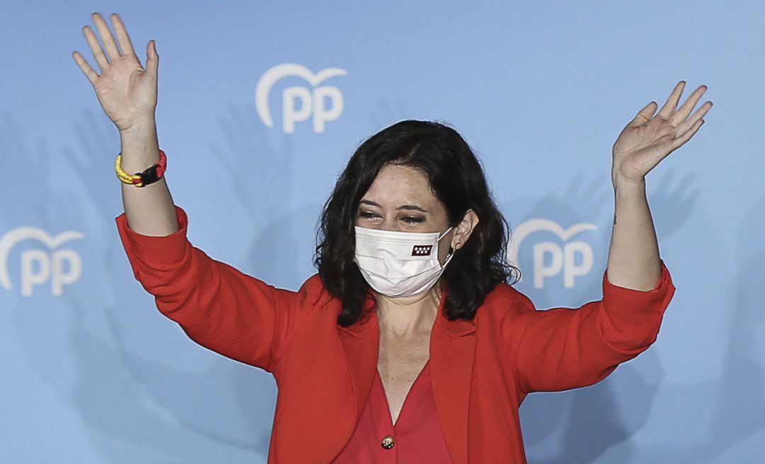 La presidenta de la Comunidad de Madrid y candidata a la reelección por el PP, Isabel Díaz Ayuso.