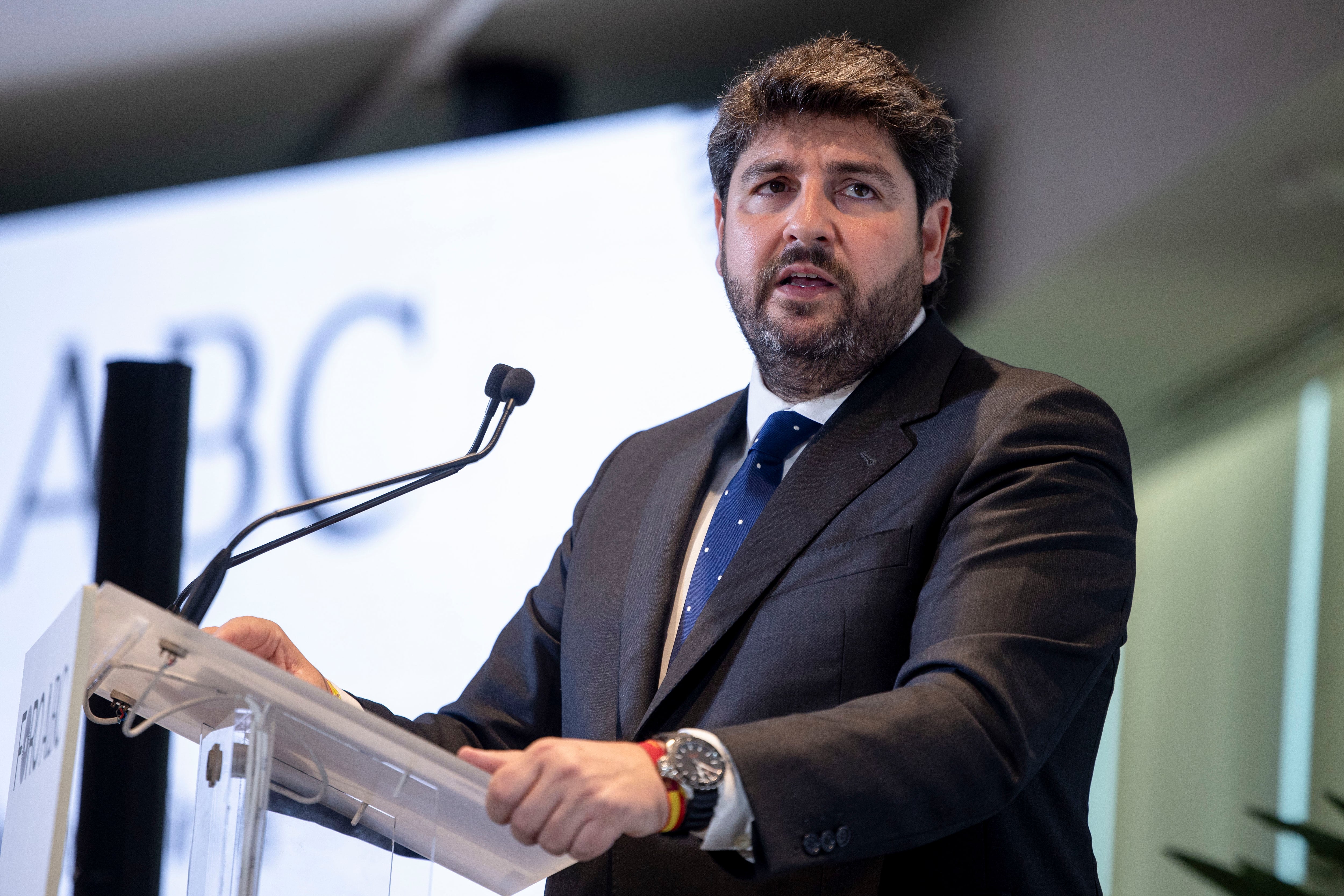 El presidente de la Región de Murcia, Fernando López Miras, en el Foro ABC este martes. EFE/ Daniel González