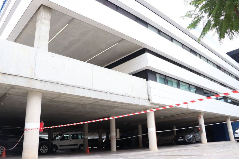 La zona donde se instalará el ascensor. 