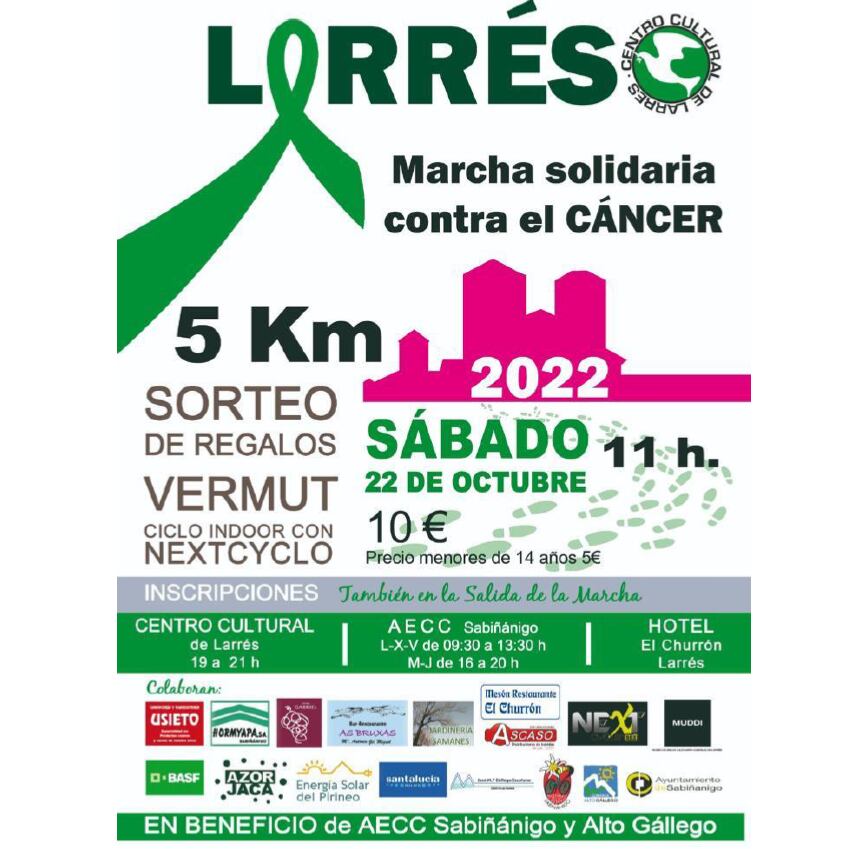 Larrés celebra su 5ª marcha solidaria contra el cáncer