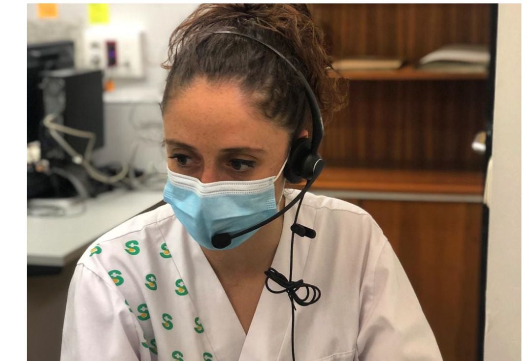 Matilde Martínez trabajando como rastreadora