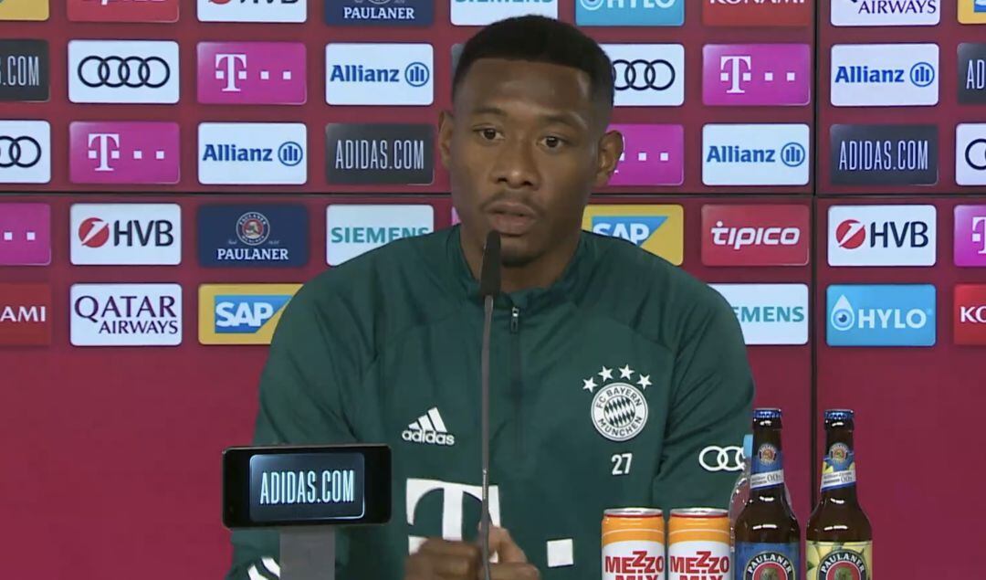 David Alaba, durante la rueda de prensa.