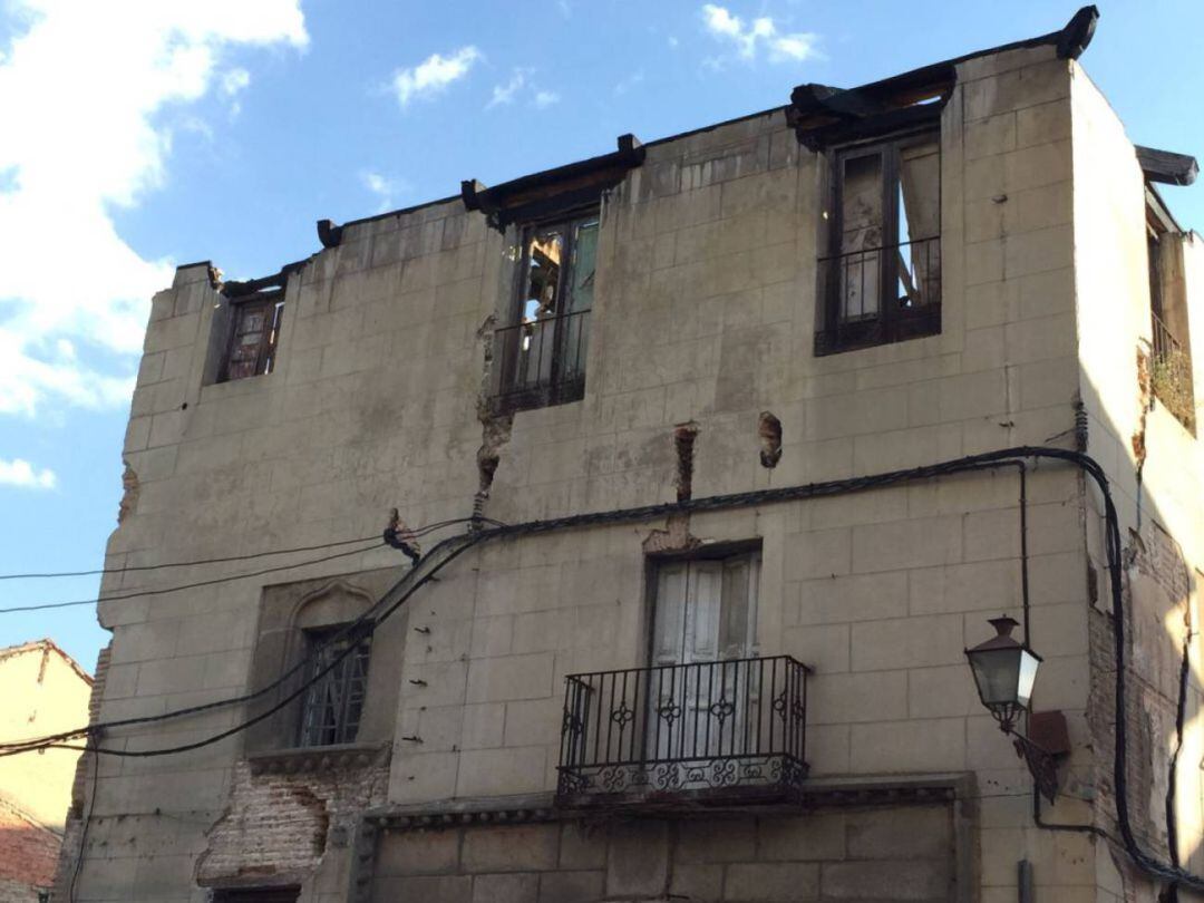 Imagen actual de la casa de los Buitrago en la plaza de Santa Eulalia 