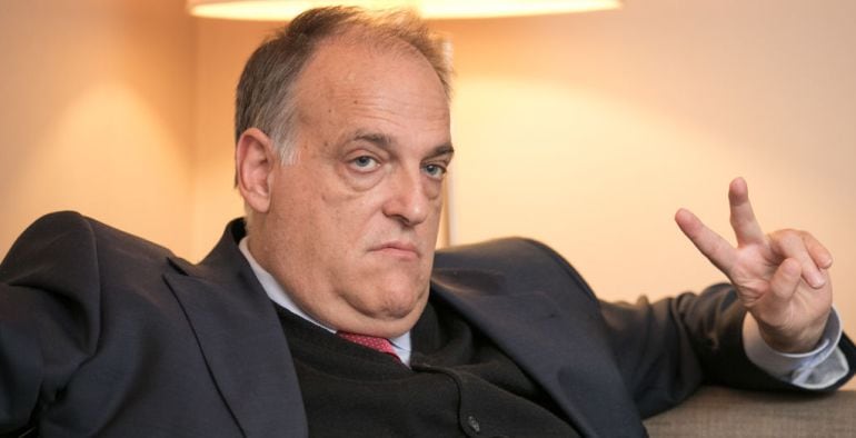 Javier Tebas, en un acto de La Liga