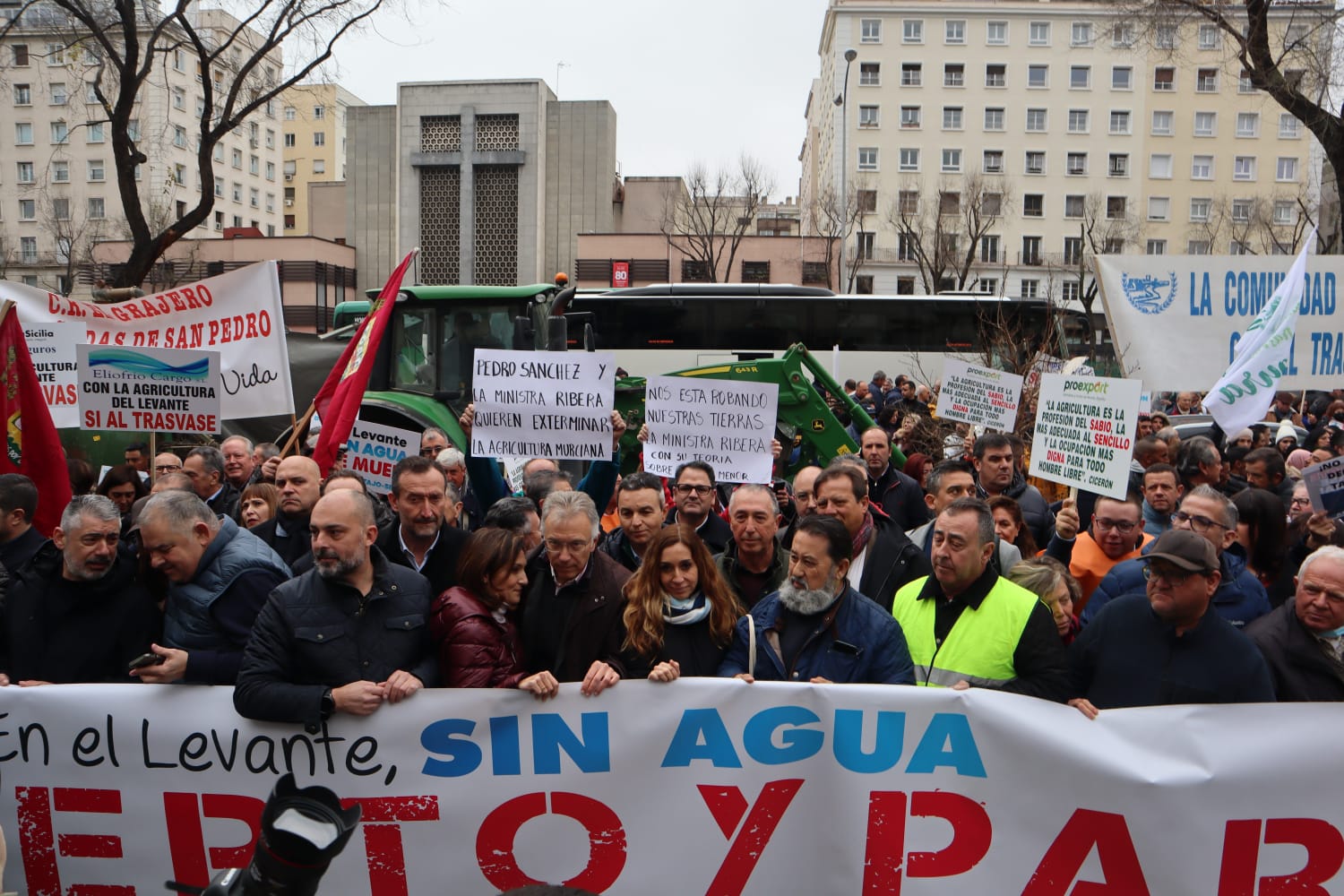 Un momento de la manifestación en Madrid a la que ha acudido la consellera de Avicultura, Isaura Navarro