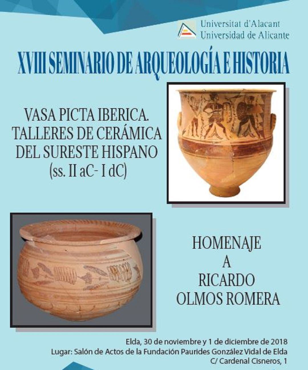 La XVIII Edición del Seminario de Arqueología de Elda arranca sin apoyo municipal