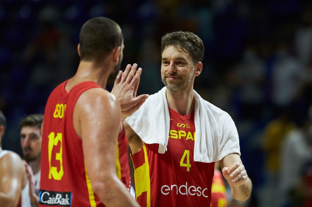Los hermanos Gasol en la concentración de España para Tokio 2020