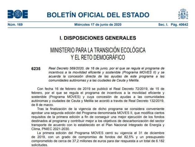 El BOE publica todos los detalles de las ayudas para cambiar de coche.