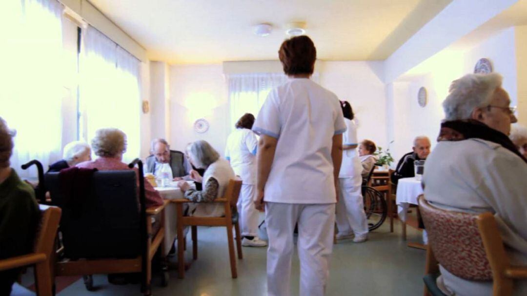 Interior de una residencia de ancianos