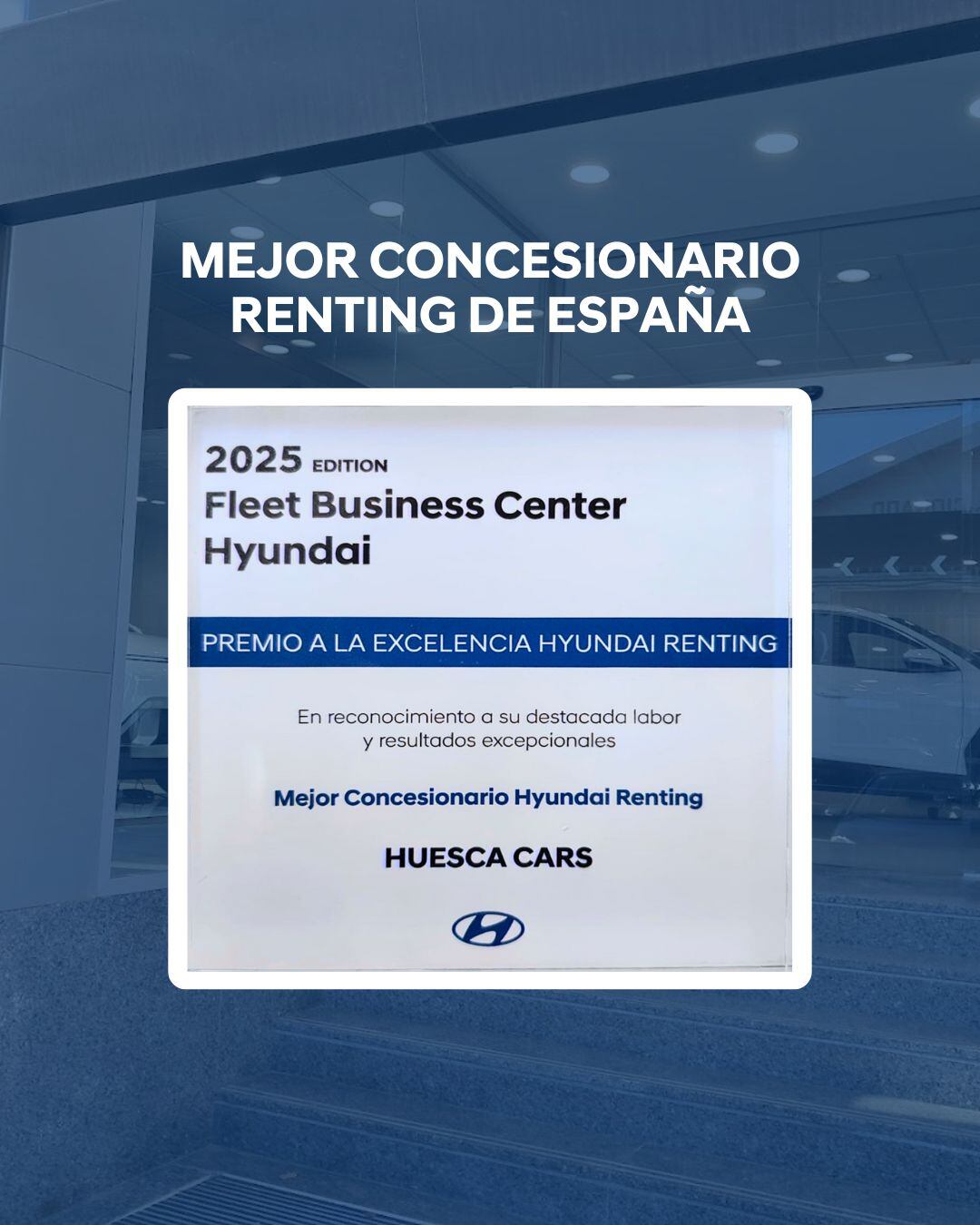 Entrega del premio excelencia a Huesca Cars