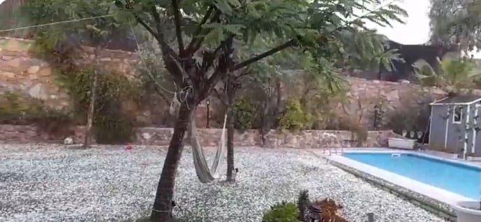 Granizada en Molina de Segura (Murcia)